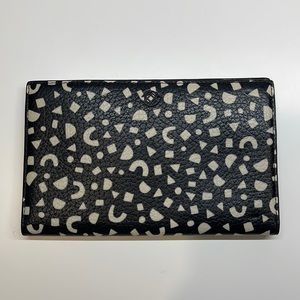 Dagne Dover Leather Accordion Travel Wallet Block Party Print